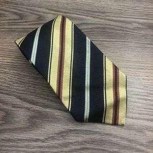 Andrew’s Ties Navy, Gold & Blue Stripe Tie
